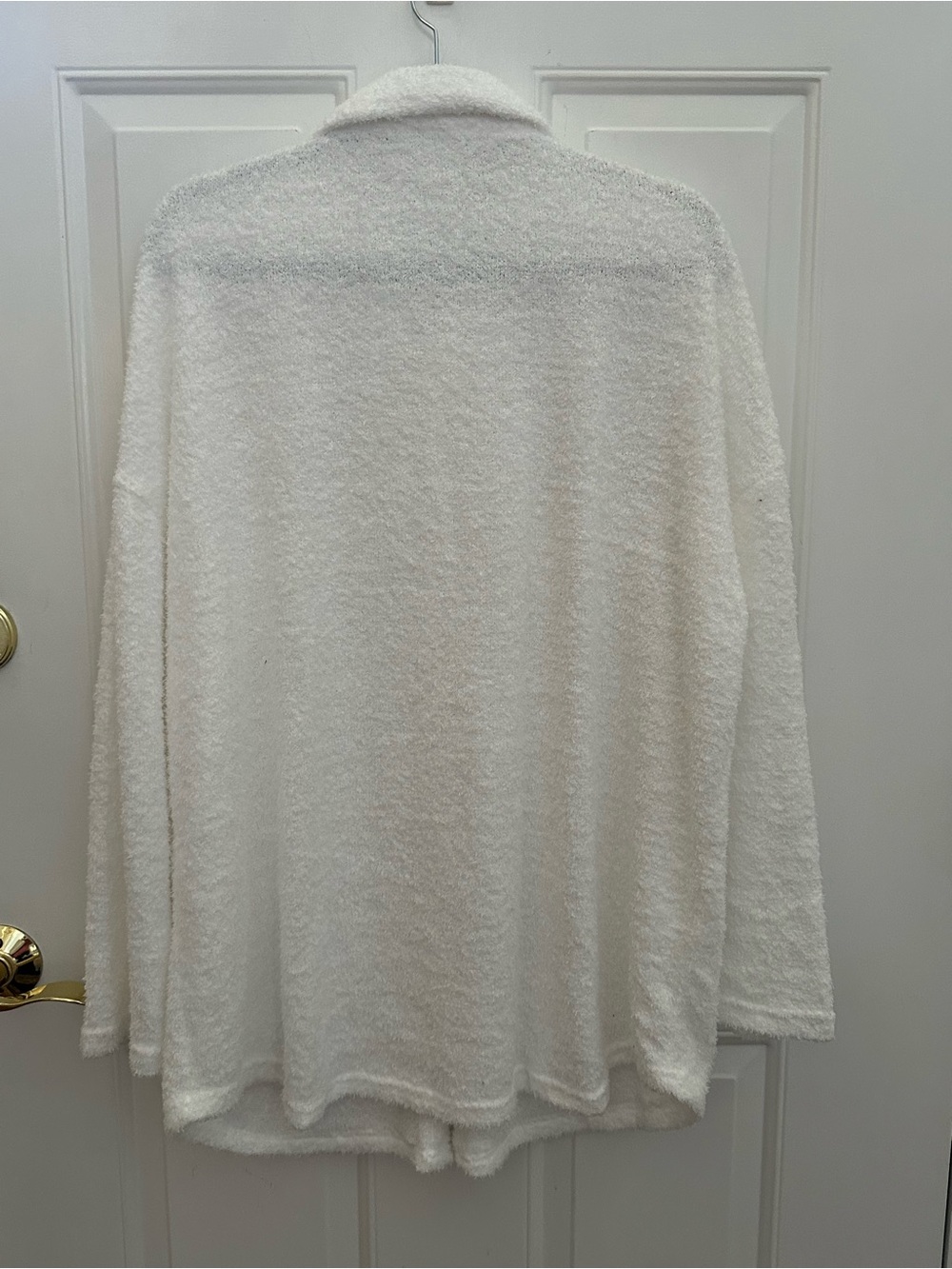 Cozy White Button-Up Shacket - Picture 9 of 9